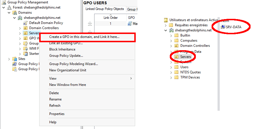 Création et liaison d’un nouvel objet de stratégie de groupe (GPO) dans la Console de gestion des stratégies de groupe pour activer l’audit des fichiers Windows