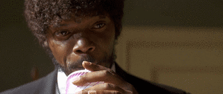 Samuel L. Jackson in Pulp Fiction, dans Pulp Fiction, en train de boire du soda