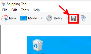 Outil de découpe Windows avec le bouton d'enregistrement en surbrillance.