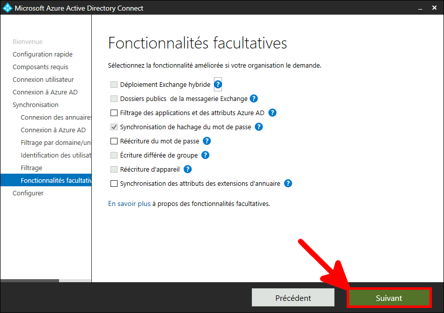 Azure AD Connect | Optional features