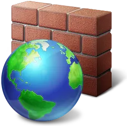 Logo du Pare-feu Windows montrant un globe protégé par un mur de briques