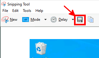 Windows SnippingTool Save button