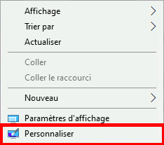 Windows 10 menu personnaliser.