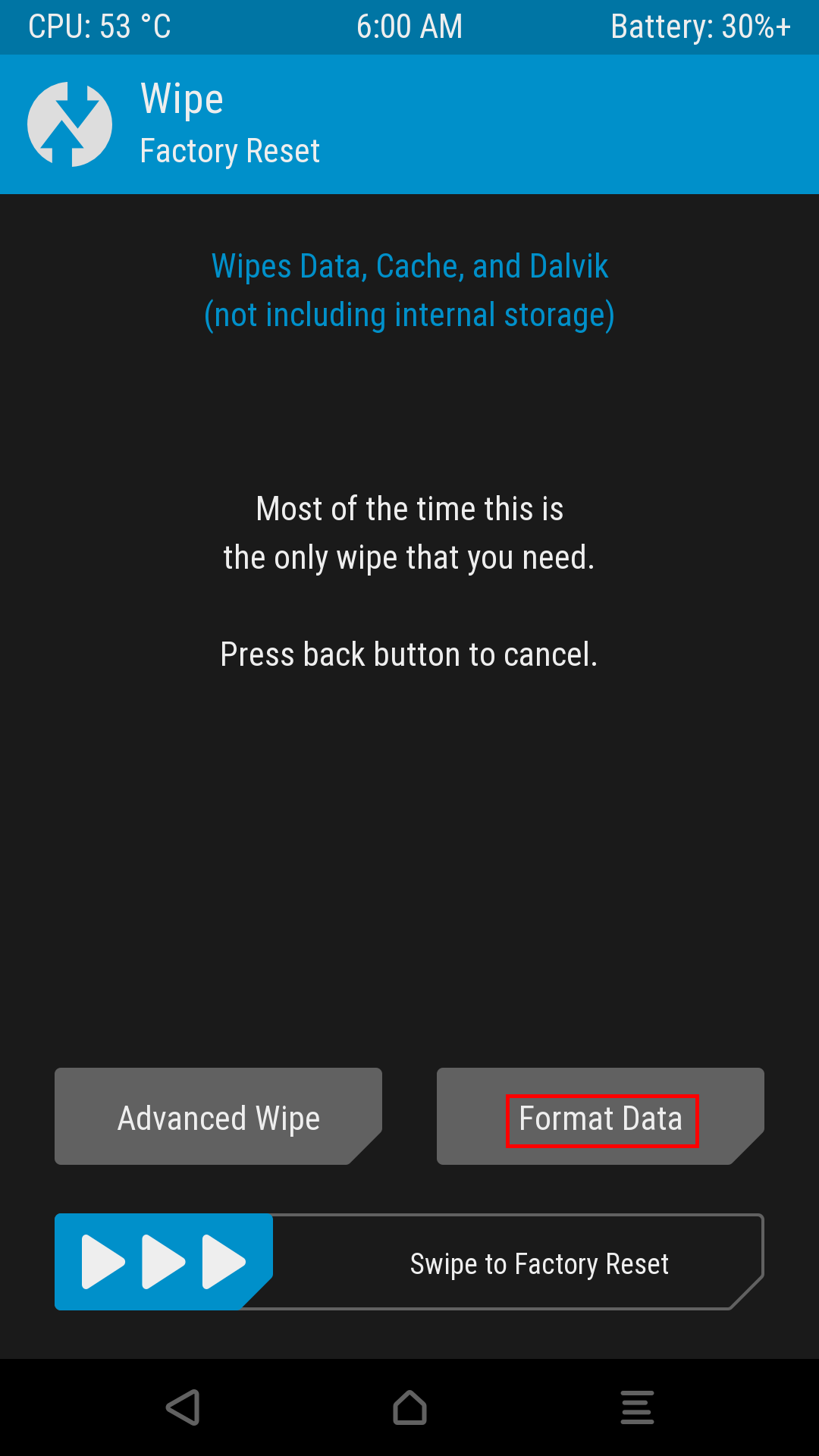 TWRP Format Data