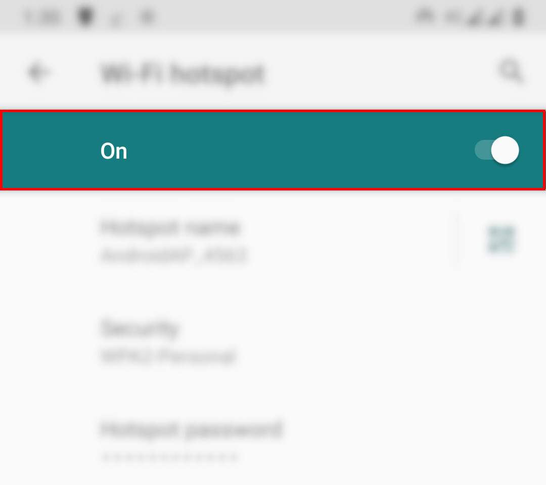 Android Settings Wi-Fi Hotspot on