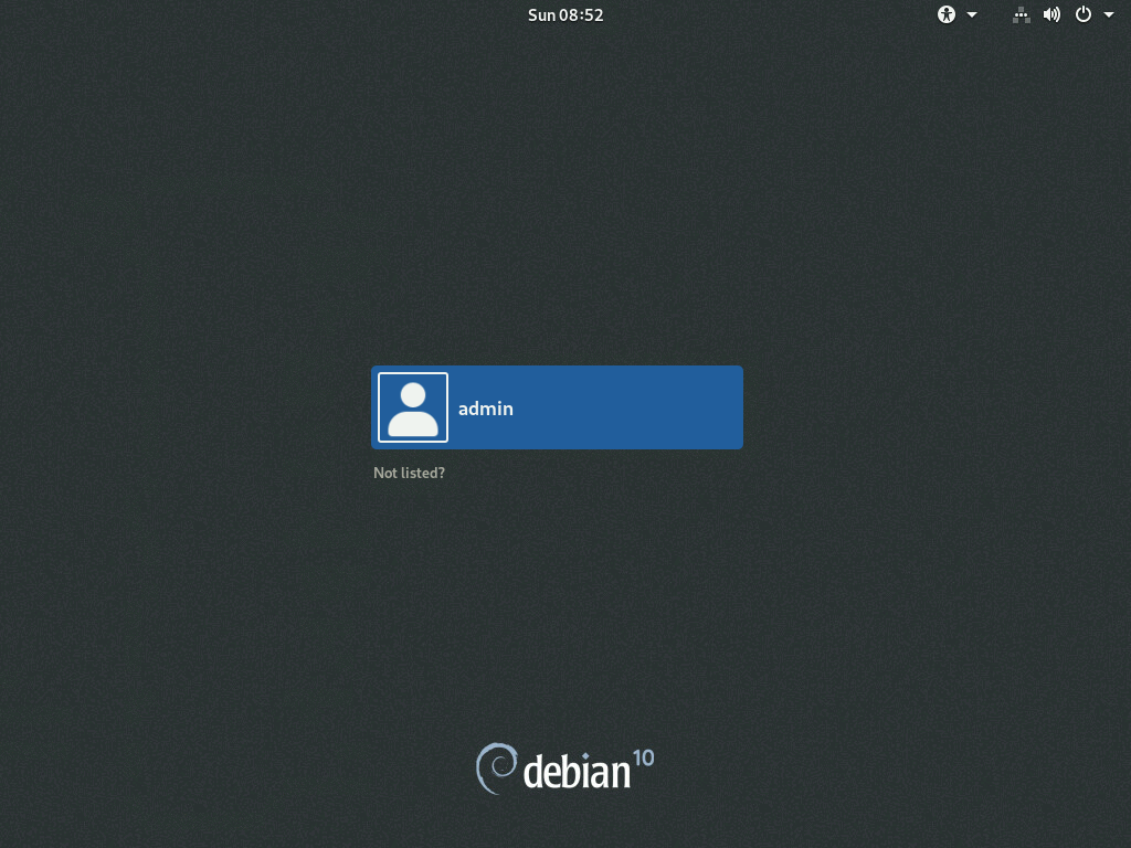 debian login prompt