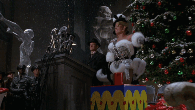 Christmas tree lighting scene from Batman Returns (1992)