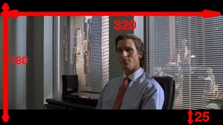 american psycho frame with Patrick Bateman with the pixel size of the image