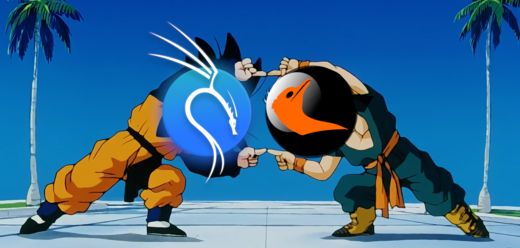Kali Linux and QEMU logos fused together, symbolizing integration