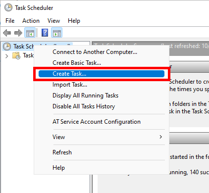 Creating a New Windows Task