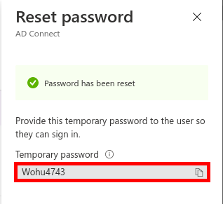 Microsoft azure | update your password