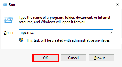 Windows | Run, Open, nps.msc