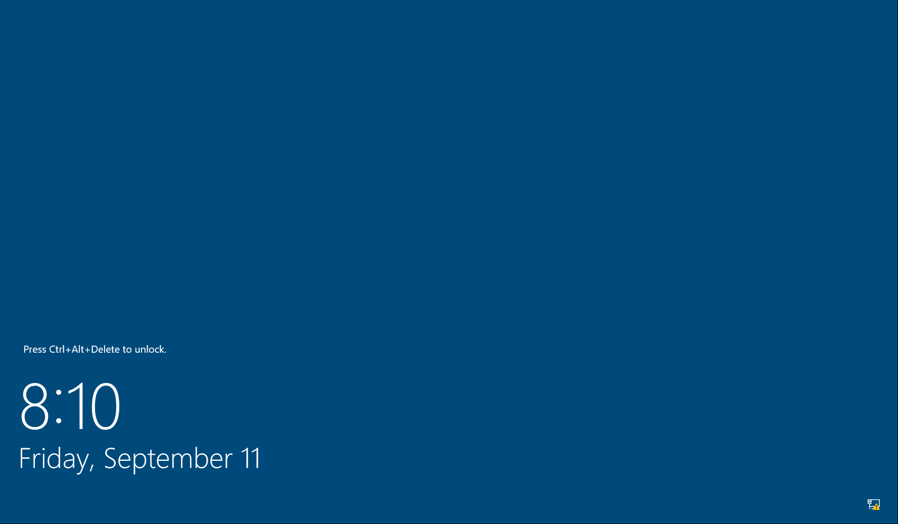 Windows Server Lock Screen