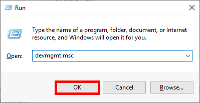 Windows | Run, devmgmt.msc