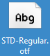 A windows font file