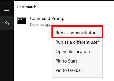 Windows command run as administrator