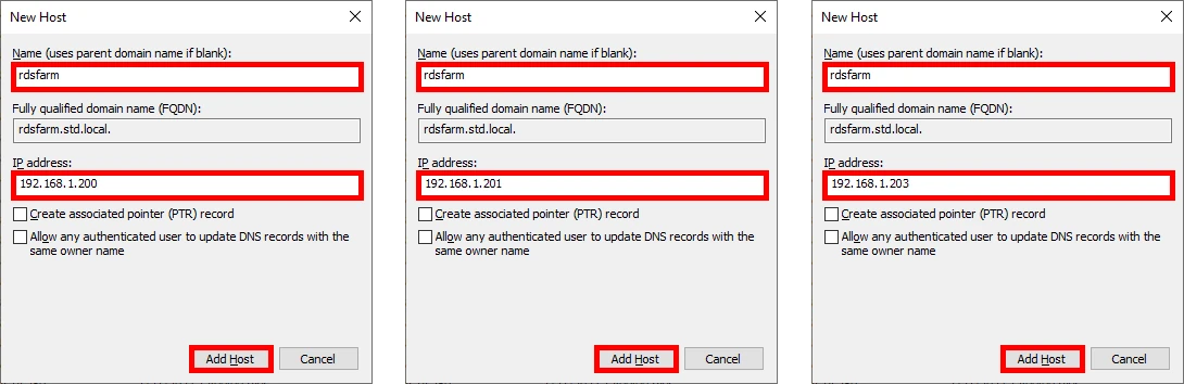 DNS configuration windows for RDS hosts
