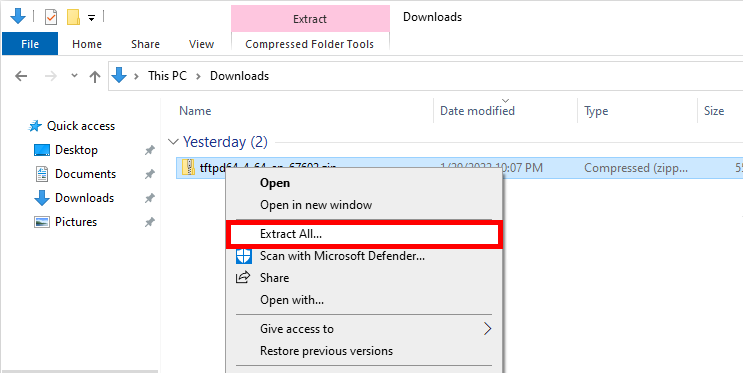 TFTPD64 : an opensource IPv6 ready TFTP server/service for windows : TFTP  server