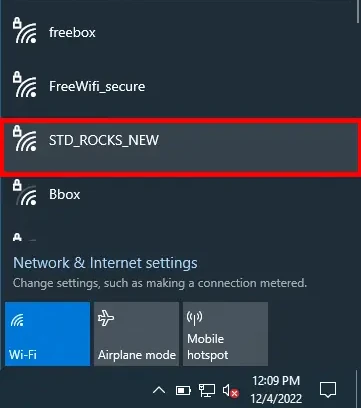 Available Wi-Fi on a windows machine